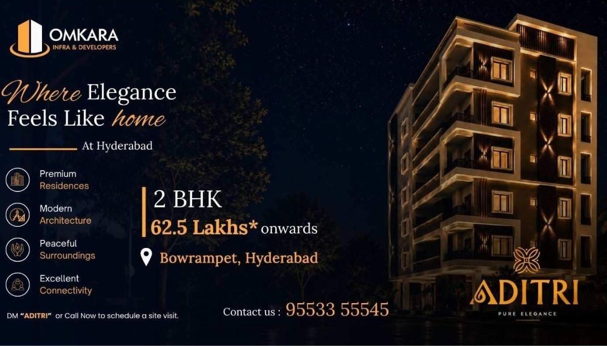 Aditri Project: Vastu-Compliant, Ready-to-Move 2 BHK Luxury Apartments in Hyderabad