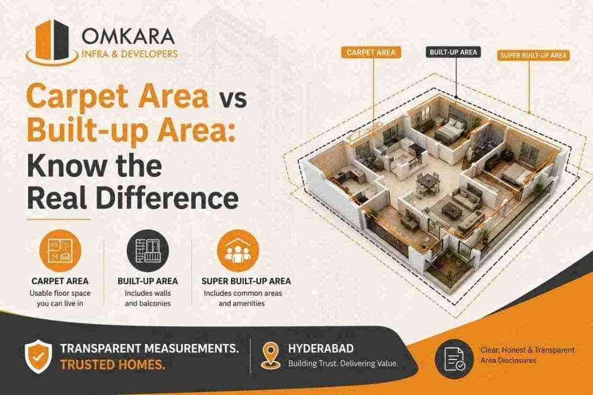 Carpet Area vs Built-up Area vs Super Built-up Area: What's the Difference?