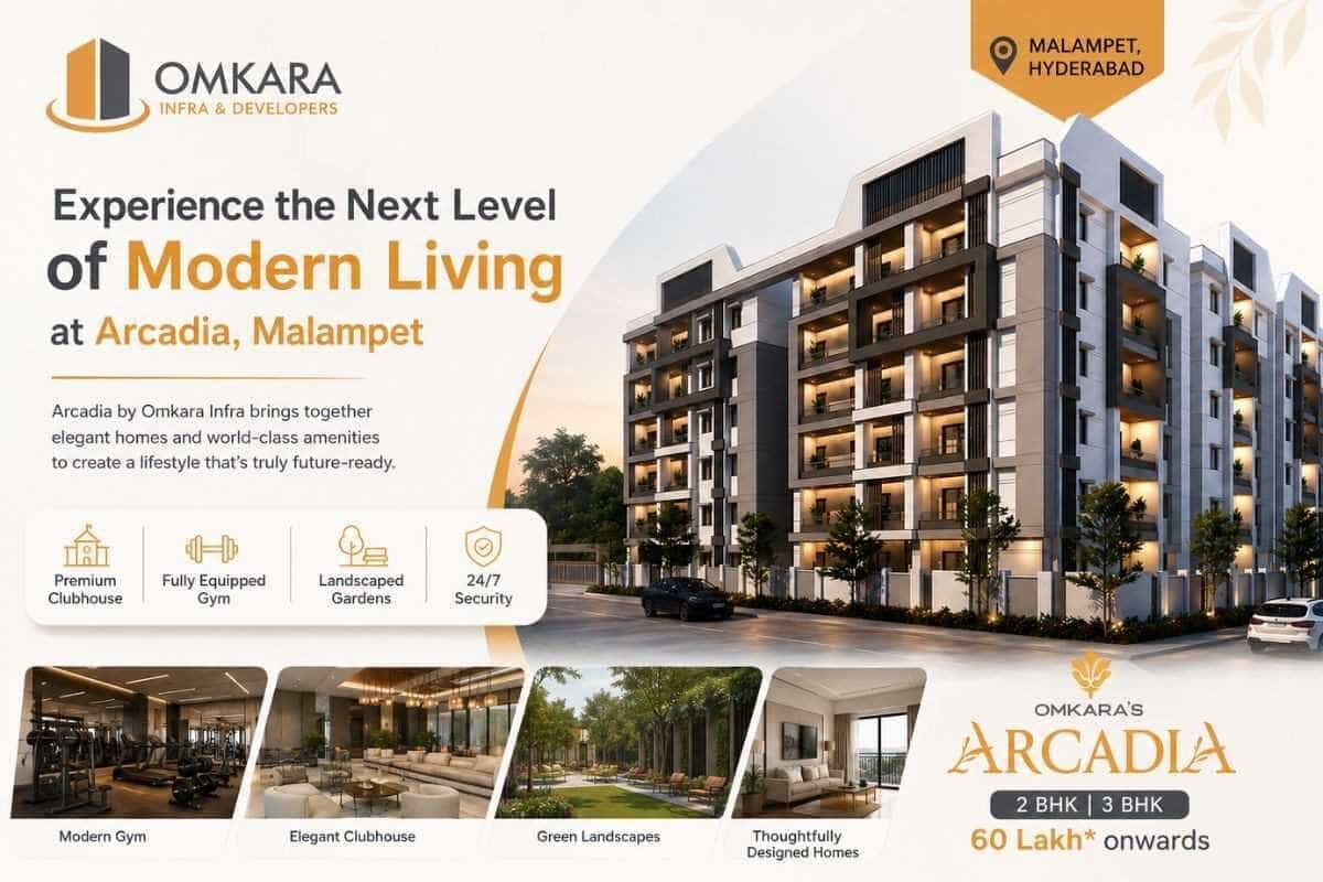 The Arcadia Project by Omkara Infra Is the Future of Amenities Apartments in Malampet