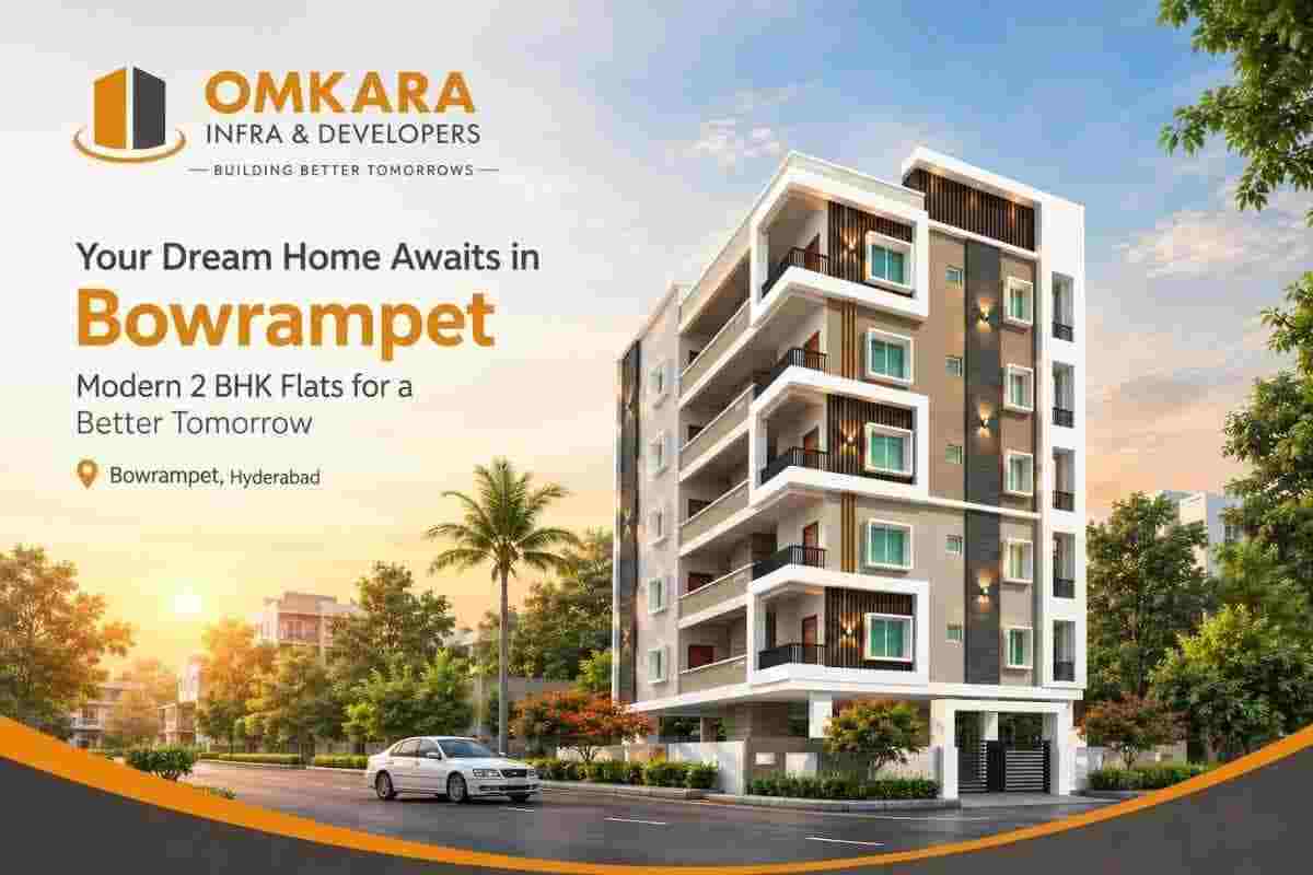 Discover Affordable 2 BHK Flats in  Bowrampet for Comfortable Living